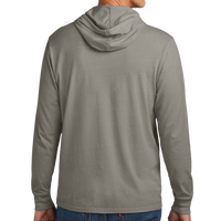 AllMade Unisex Mineral Dye Organic Cotton Hoodie Tee, Driftwood Grey, Back view