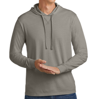AllMade Unisex Mineral Dye Organic Cotton Hoodie Tee, Driftwood Grey, Front view