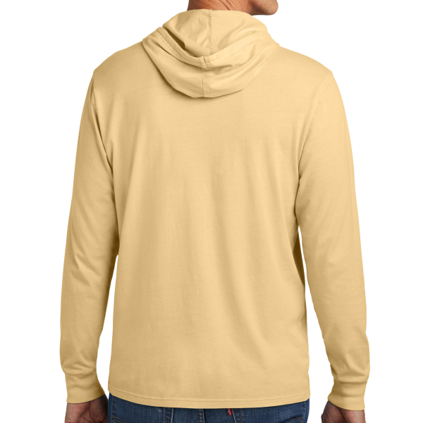 AllMade Unisex Mineral Dye Organic Cotton Hoodie Tee, Golden Wheat, Back view