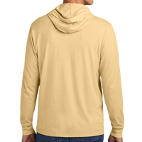 AllMade Unisex Mineral Dye Organic Cotton Hoodie Tee, Golden Wheat, Back view
