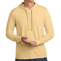 AllMade Unisex Mineral Dye Organic Cotton Hoodie Tee, Golden Wheat, Front view