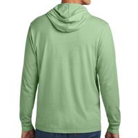 AllMade Unisex Mineral Dye Organic Cotton Hoodie Tee, Lichen Green, Back view