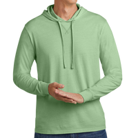 AllMade Unisex Mineral Dye Organic Cotton Hoodie Tee, Lichen Green, Front view