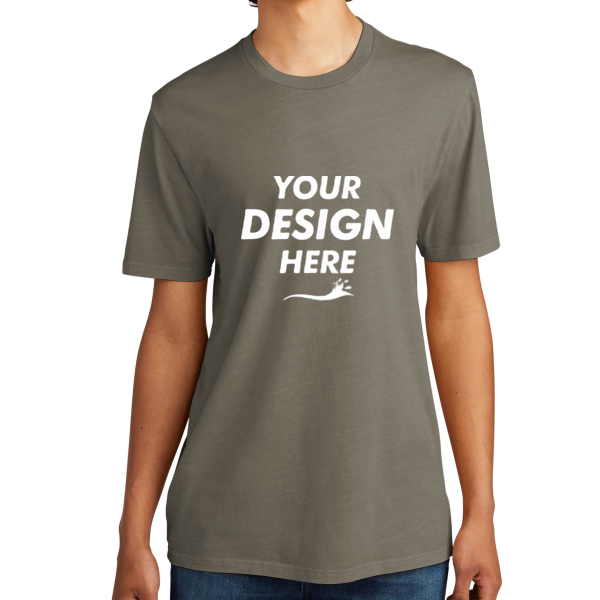 AllMade Unisex Mineral Dye Organic Cotton Tee, Driftwood Grey, Front view, Mockup