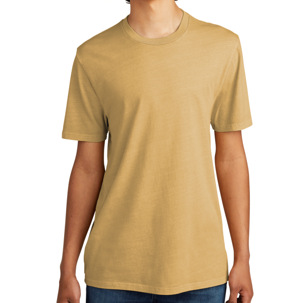 AllMade Unisex Mineral Dye Organic Cotton Tee, Golden Wheat, Front view