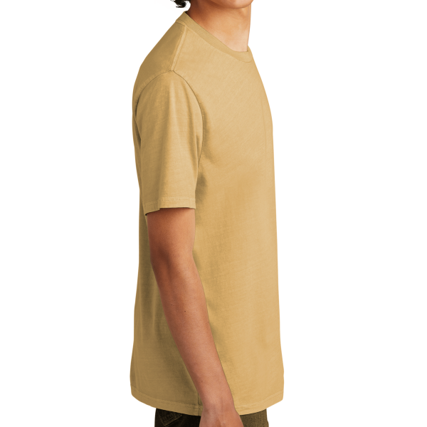 AllMade Unisex Mineral Dye Organic Cotton Tee, Golden Wheat, Right Sleeve view