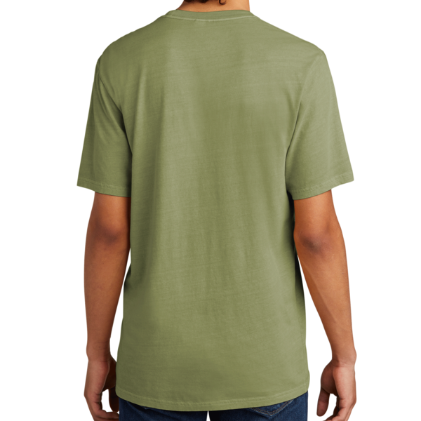 AllMade Unisex Mineral Dye Organic Cotton Tee, Lichen Green, Back view