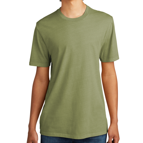 AllMade Unisex Mineral Dye Organic Cotton Tee, Lichen Green, Front view