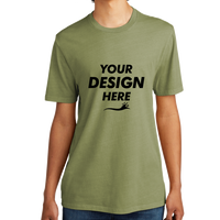 AllMade Unisex Mineral Dye Organic Cotton Tee, Lichen Green, Front view, Mockup