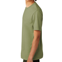 AllMade Unisex Mineral Dye Organic Cotton Tee, Lichen Green, Left Sleeve view