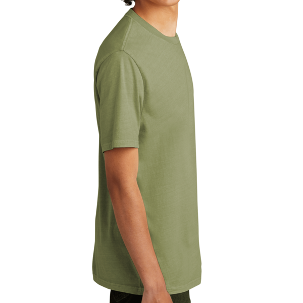 AllMade Unisex Mineral Dye Organic Cotton Tee, Lichen Green, Right Sleeve view