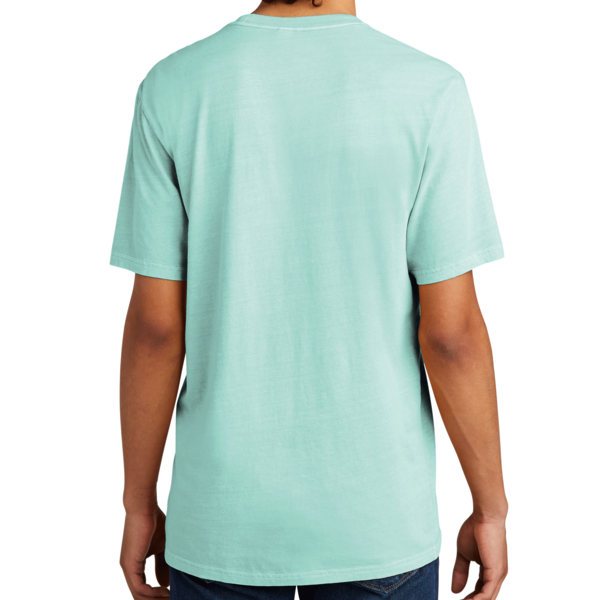 AllMade Unisex Mineral Dye Organic Cotton Tee, Saltwater Blue, Back view