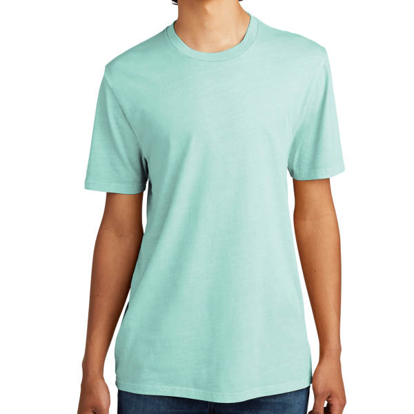AllMade Unisex Mineral Dye Organic Cotton Tee, Saltwater Blue, Front view
