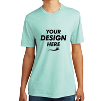 AllMade Unisex Mineral Dye Organic Cotton Tee, Saltwater Blue, Front view, Mockup