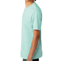 AllMade Unisex Mineral Dye Organic Cotton Tee, Saltwater Blue, Left Sleeve view