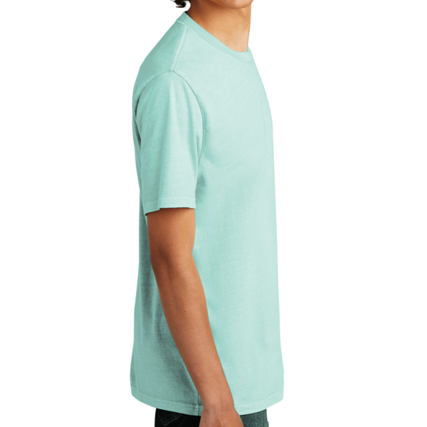 AllMade Unisex Mineral Dye Organic Cotton Tee, Saltwater Blue, Right Sleeve view