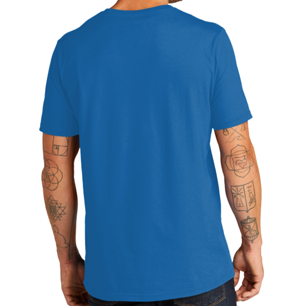 AllMade Unisex Organic Cotton Tee, Beacon Blue, Back view