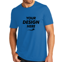 AllMade Unisex Organic Cotton Tee, Beacon Blue, Front view, Mockup
