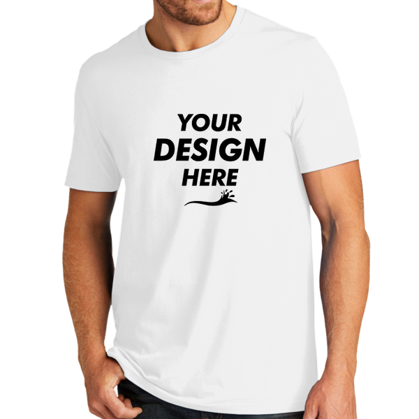 AllMade Unisex Organic Cotton Tee, Bright White, Front view, Mockup