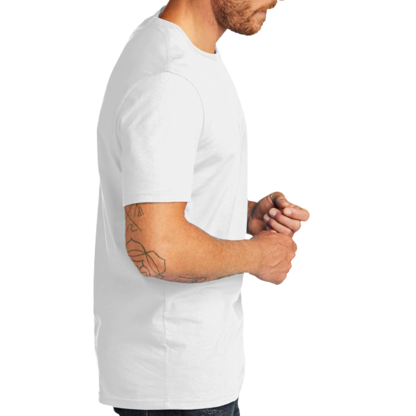 AllMade Unisex Organic Cotton Tee, Bright White, Right Sleeve view