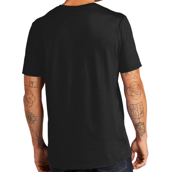 AllMade Unisex Organic Cotton Tee, Deep Black, Back view