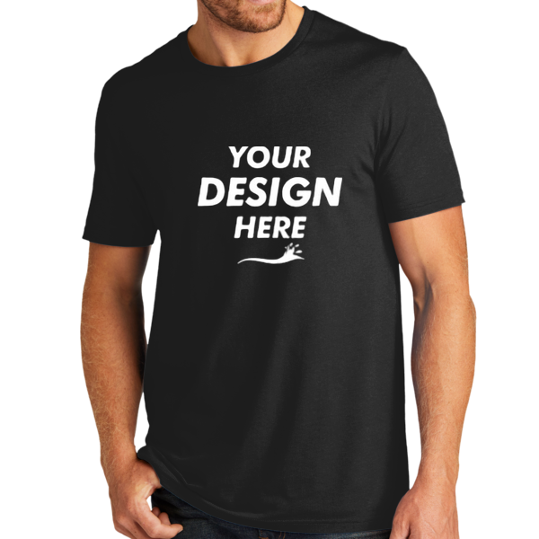AllMade Unisex Organic Cotton Tee, Deep Black, Front view, Mockup