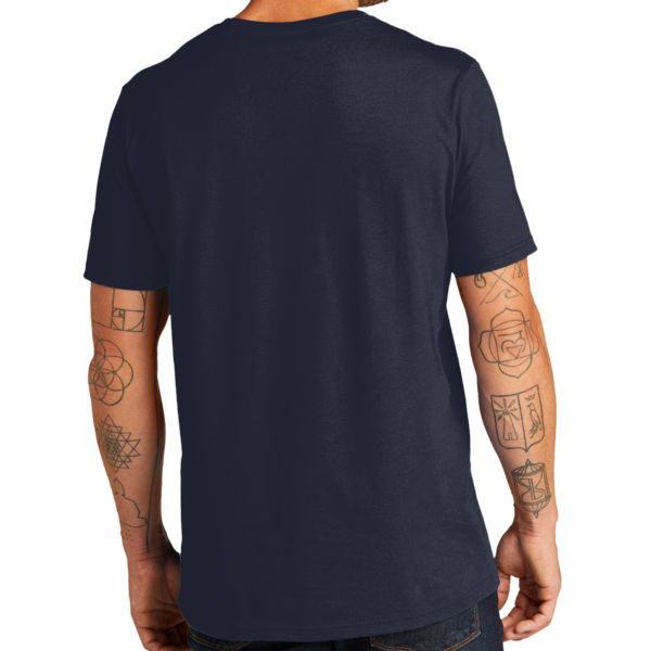 AllMade Unisex Organic Cotton Tee, Night Sky Navy, Back view