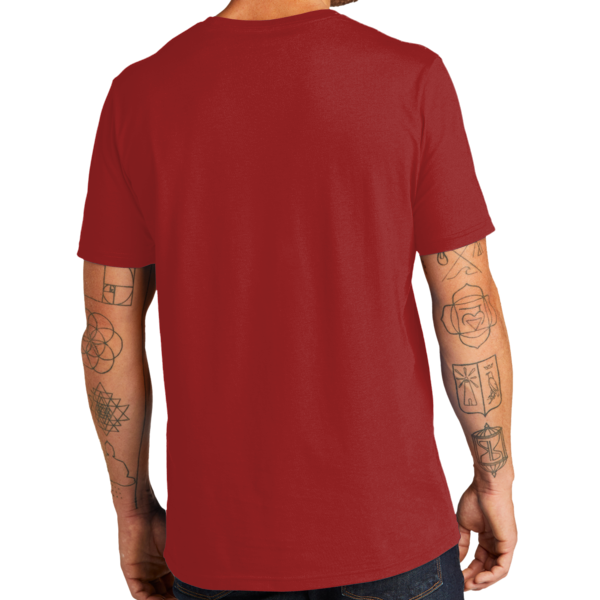 AllMade Unisex Organic Cotton Tee, Revolution Red, Back view