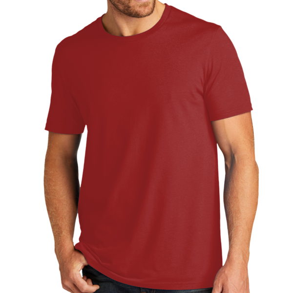 AllMade Unisex Organic Cotton Tee, Revolution Red, Front view