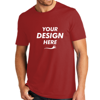 AllMade Unisex Organic Cotton Tee, Revolution Red, Front view, Mockup