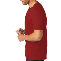 AllMade Unisex Organic Cotton Tee, Revolution Red, Left Sleeve view