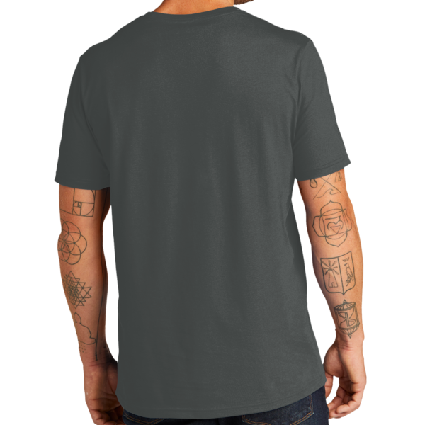 AllMade Unisex Organic Cotton Tee, Terrain Grey, Back view