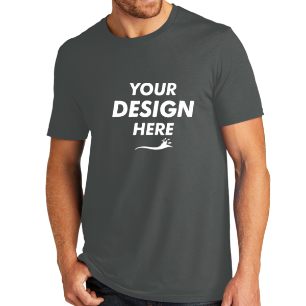 AllMade Unisex Organic Cotton Tee, Terrain Grey, Front view, Mockup