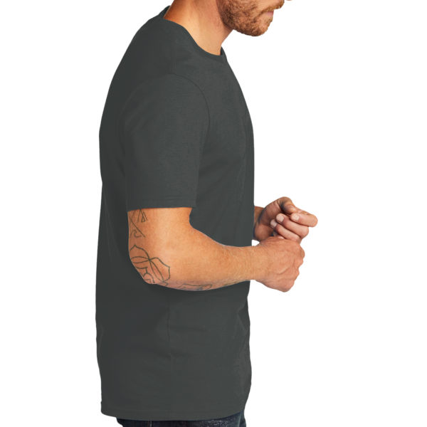 AllMade Unisex Organic Cotton Tee, Terrain Grey, Right Sleeve view