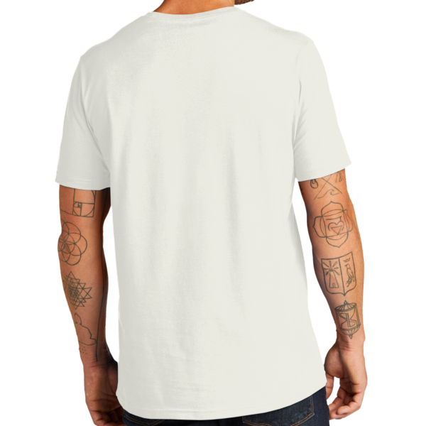 AllMade Unisex Organic Cotton Tee, White Sand, Back view