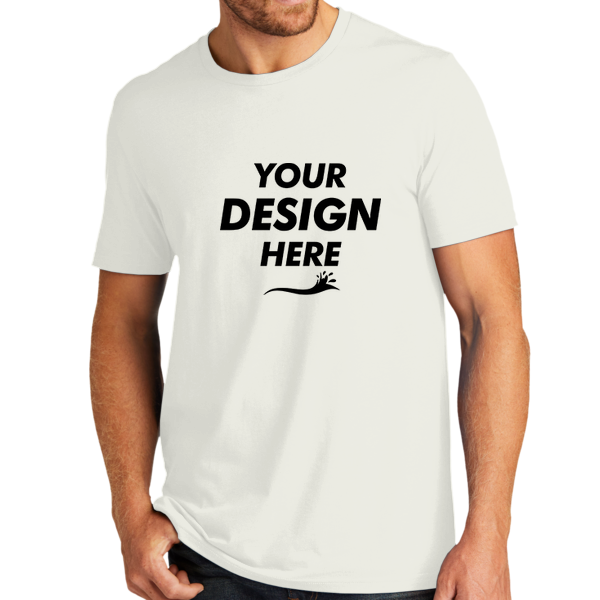 AllMade Unisex Organic Cotton Tee, White Sand, Front view, Mockup