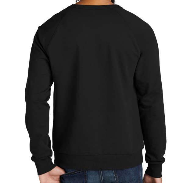AllMade Unisex Organic French Terry Crewneck Sweatshirt, Deep Black, Back view