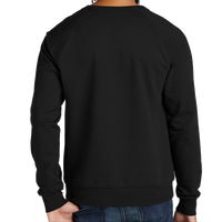 AllMade Unisex Organic French Terry Crewneck Sweatshirt, Deep Black, Back view