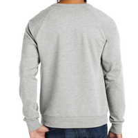 AllMade Unisex Organic French Terry Crewneck Sweatshirt, Granite Grey Heather, Back view