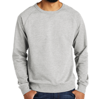 AllMade Unisex Organic French Terry Crewneck Sweatshirt, Granite Grey Heather, Front view