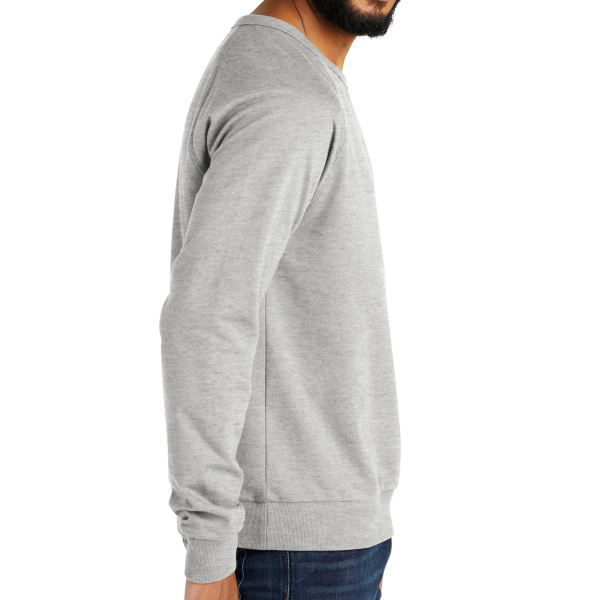 AllMade Unisex Organic French Terry Crewneck Sweatshirt, Granite Grey Heather, Right Sleeve view
