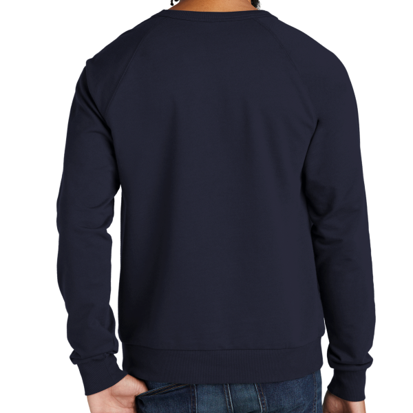 AllMade Unisex Organic French Terry Crewneck Sweatshirt, Night Sky Navy, Back view