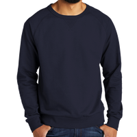 AllMade Unisex Organic French Terry Crewneck Sweatshirt, Night Sky Navy, Front view