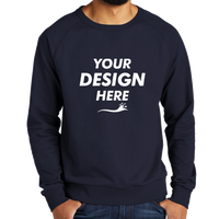 AllMade Unisex Organic French Terry Crewneck Sweatshirt, Night Sky Navy, Front view, Mockup