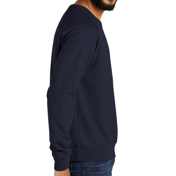 AllMade Unisex Organic French Terry Crewneck Sweatshirt, Night Sky Navy, Right Sleeve view