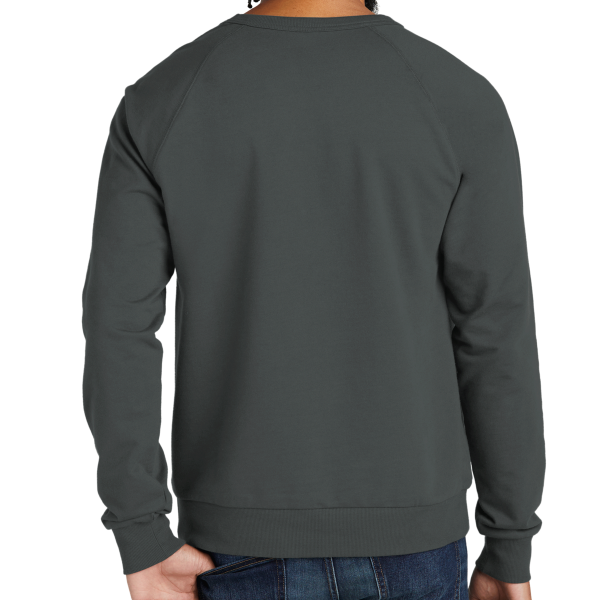 AllMade Unisex Organic French Terry Crewneck Sweatshirt, Terrain Grey, Back view