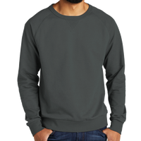 AllMade Unisex Organic French Terry Crewneck Sweatshirt, Terrain Grey, Front view