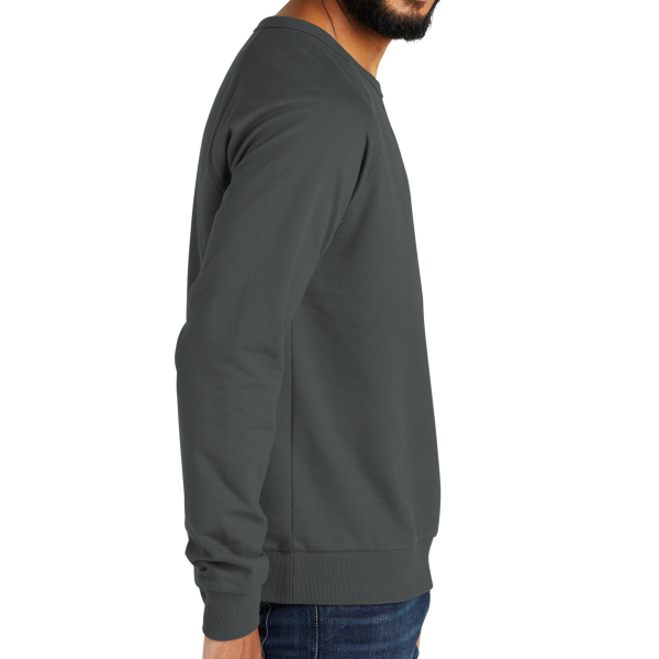 AllMade Unisex Organic French Terry Crewneck Sweatshirt, Terrain Grey, Right Sleeve view