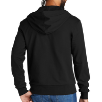 AllMade Unisex Organic French Terry Full Zip Hoodie, Deep Black, Back view
