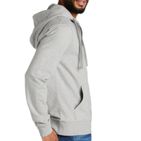 AllMade Unisex Organic French Terry Full Zip Hoodie, Granite Grey Heather, Right Sleeve view